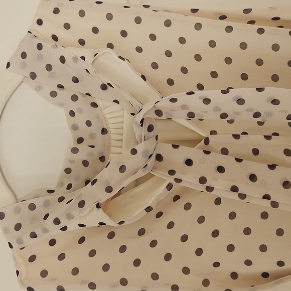 Sweet Pea Cream and Black Polka Dot Dress - Picture 5 of 7